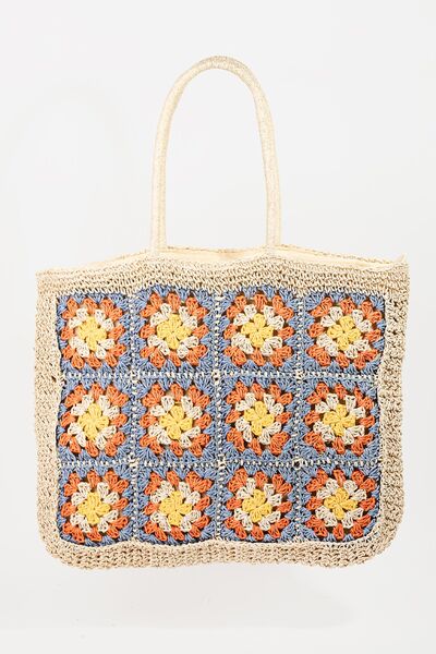 Fame Flower Braided Tote Bag - Tigbuls Variety Fashion
