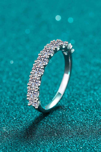 1 Carat Moissanite Half-Eternity Ring - Tigbuls Variety Fashion