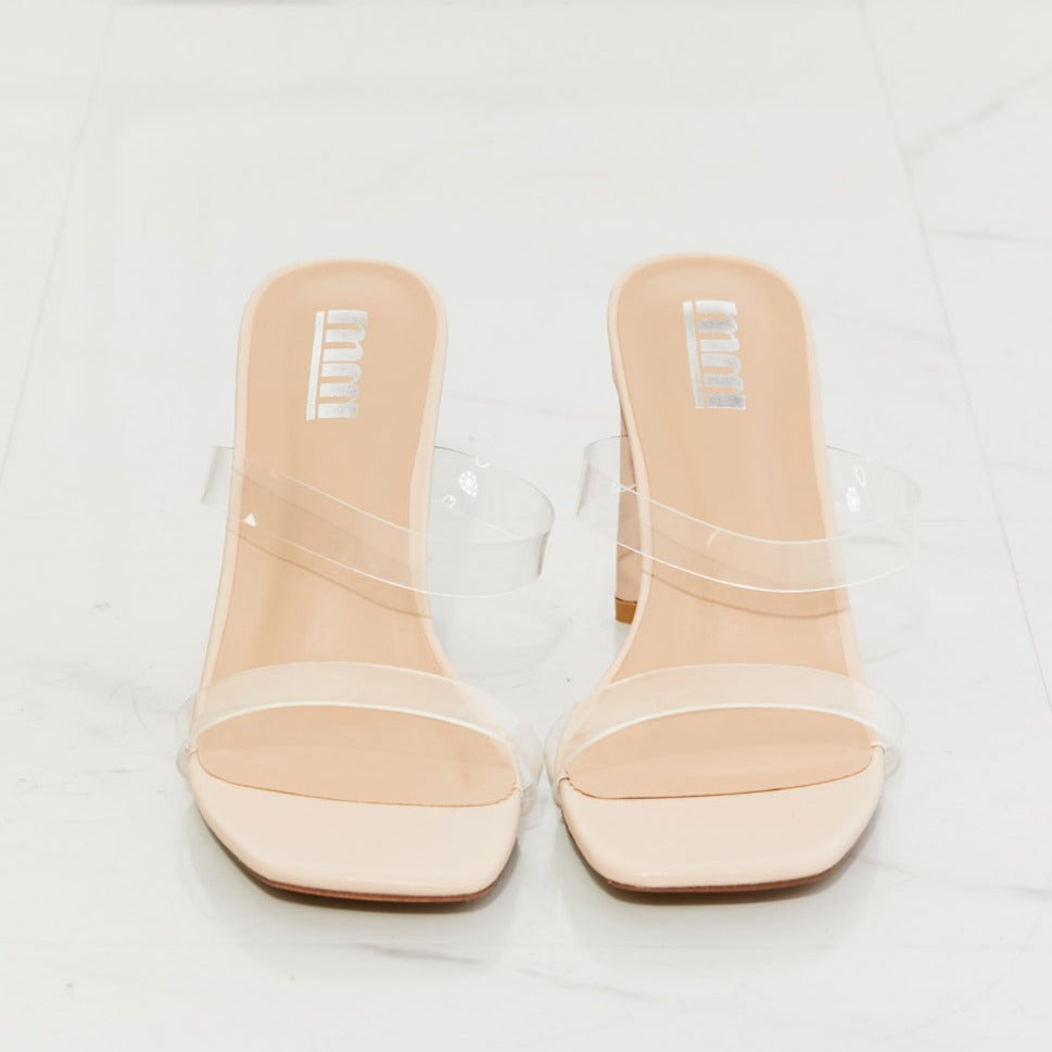 Transparent Double Band Heeled Sandal | Tigbul's Fashion