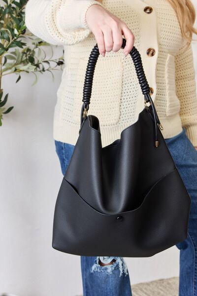 Vegan Leather Handbag with Pouch - Tigbuls Variety Fashion