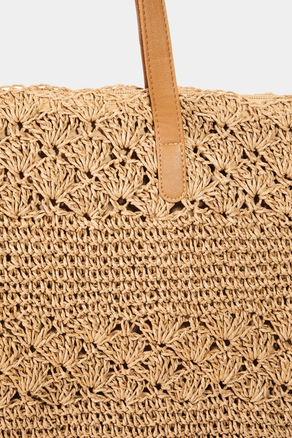 Fame Straw Braided Tote Bag - Tigbuls Variety Fashion