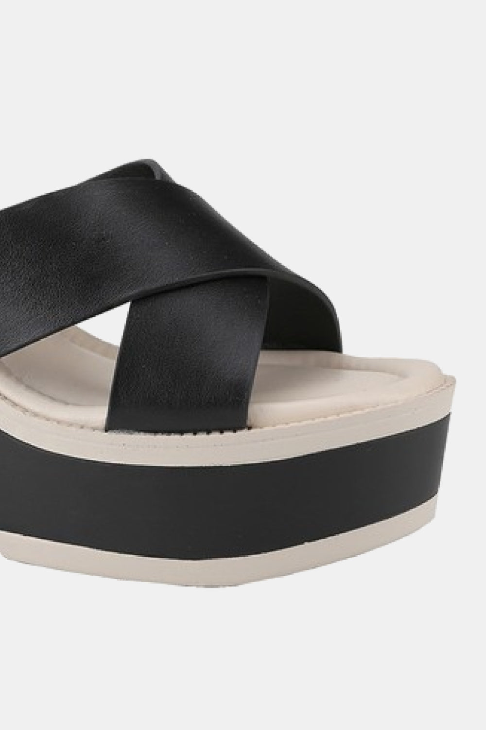Contrast Platform Sandals in Black | Tigbuls Variety Fashion