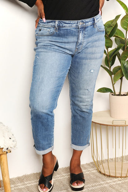 Kancan Full Size Mid Rise Slim Boyfriend Jeans - Tigbuls Variety Fashion