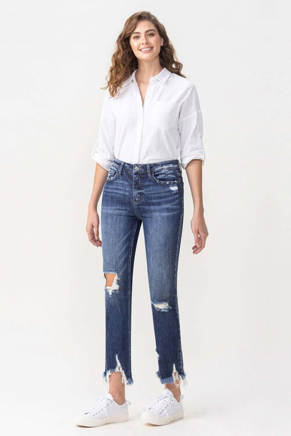 Lovervet Jackie Full Size High Rise Crop Straight Leg Jeans - Tigbul's Fashion