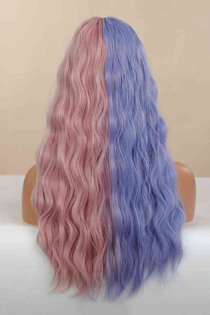 13*1" Full-Machine Wigs Synthetic Long Wave 26" in Blue/Pink Split Dye - Tigbuls Variety Fashion