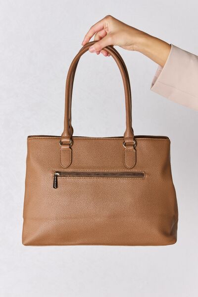 David Jones Structured PU Leather Handbag - Tigbuls Variety Fashion