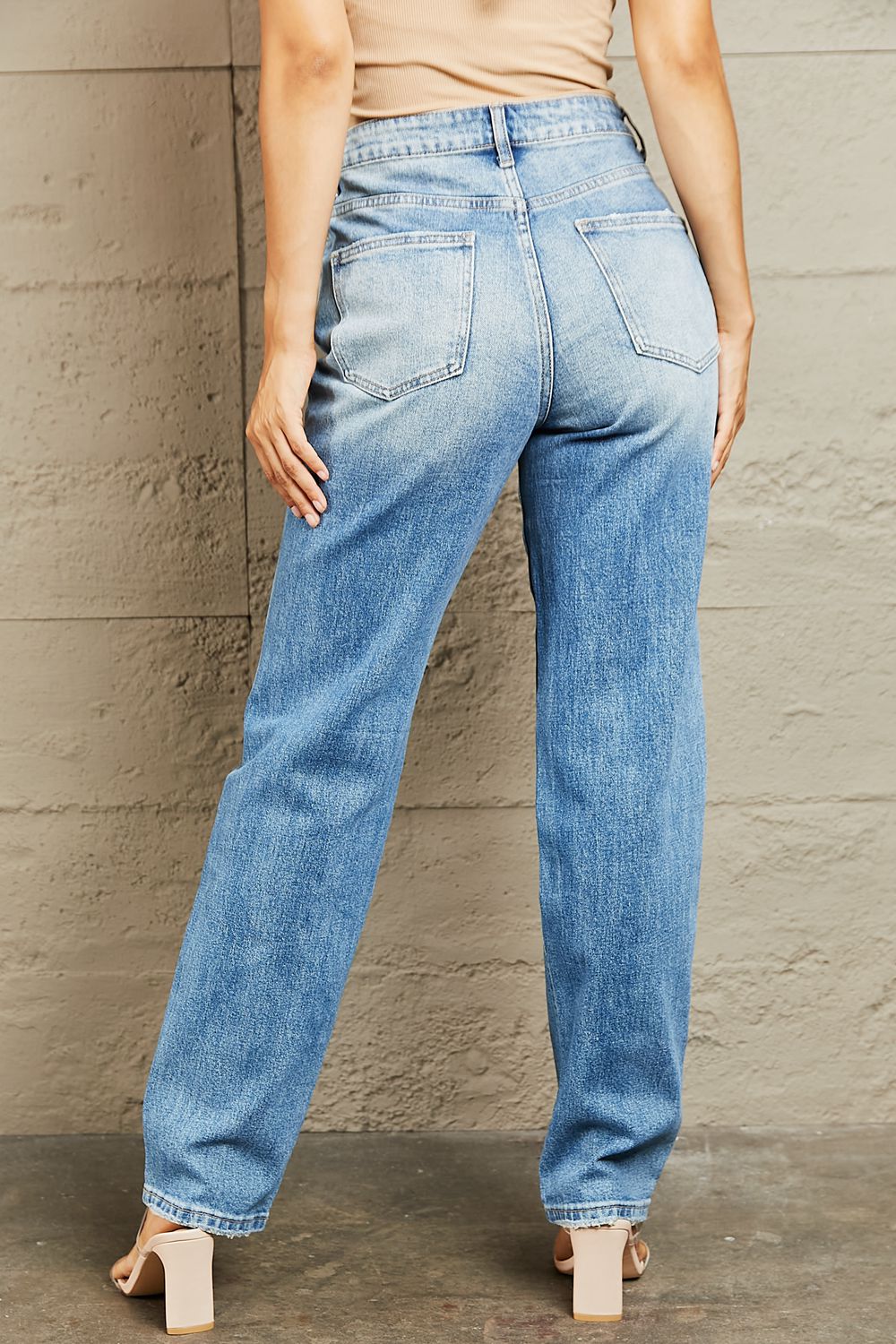 BAYEAS High Waisted Straight Jeans - Tigbul's Fashion