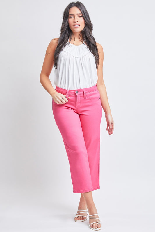 Mid-Rise Hyperstretch Cropped Straight Pants - Tigbuls Variety Fashion