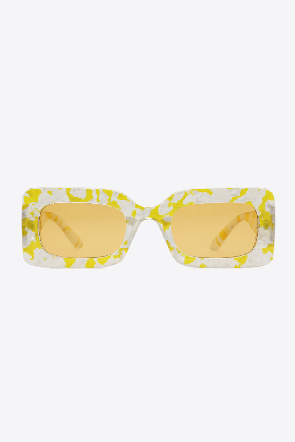Tortoiseshell Rectangle Polycarbonate Sunglasses - Tigbul's Fashion