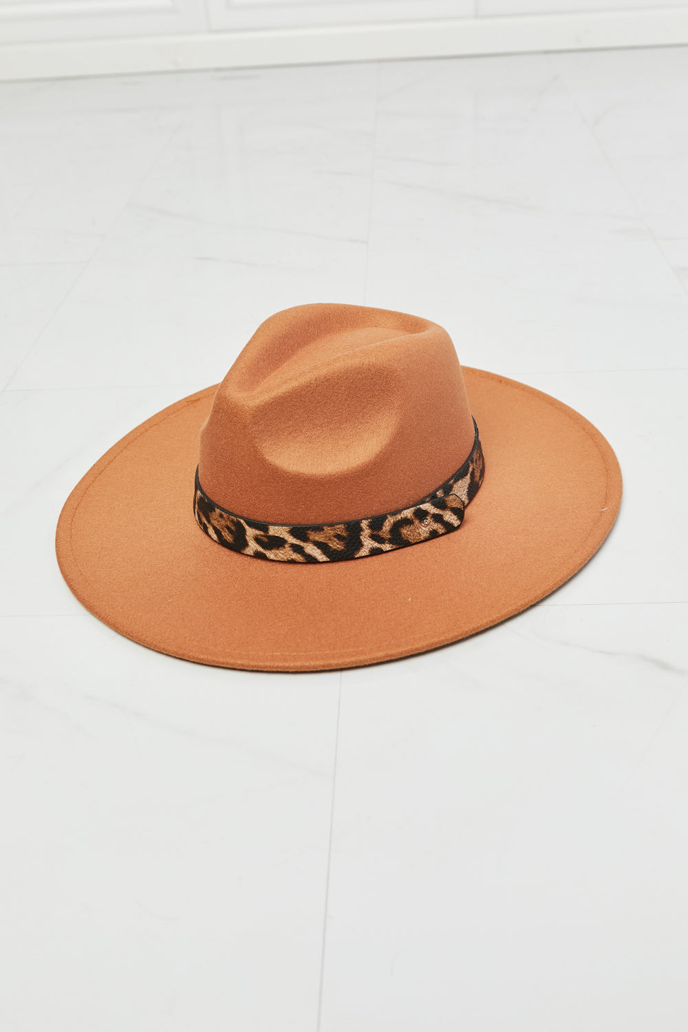 Fame In The Wild Leopard Detail Fedora Hat - Tigbuls Variety Fashion