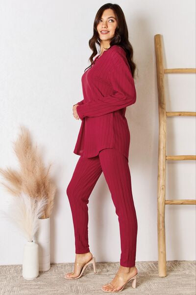 Casual Long Sleeve Top and Pants Set - Tigbuls Variety Fashion