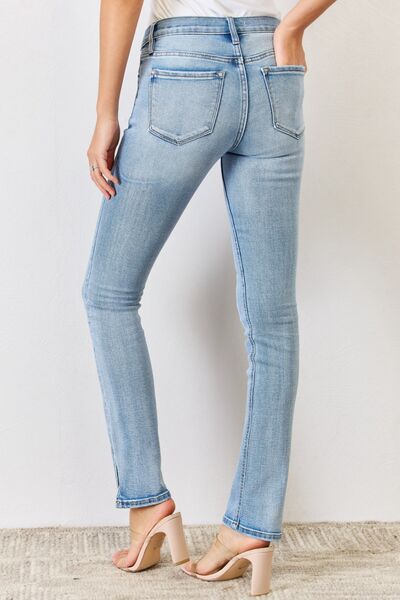 Kancan Mid Rise Y2K Slit Bootcut Jeans | Tigbuls Variety Fashion