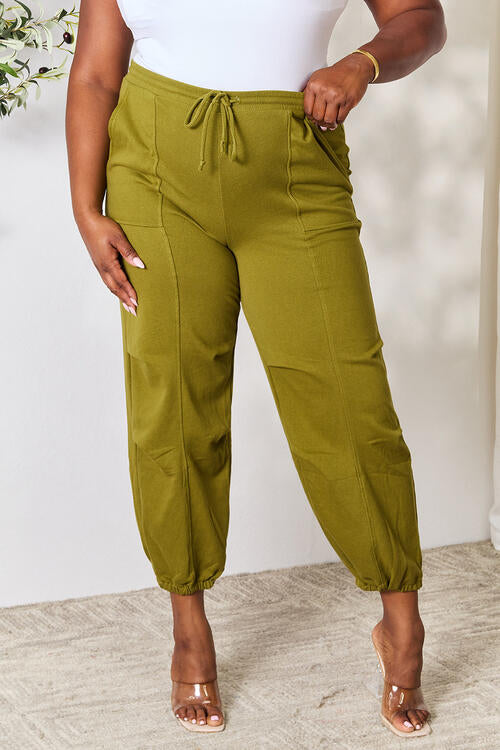Green Drawstring Sweatpants with pockets - Tigbuls Variety Fashion