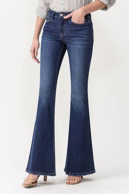 Dark Wash Midrise Flare Jeans Long Tall | Tigbuls Variety Fashion