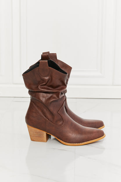 Women's Scrunch Cowboy Boots in Brown | Tigbul's Variety Fashion