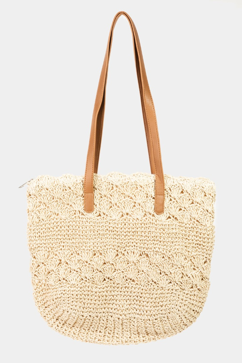 Fame Straw Braided Tote Bag - Tigbuls Variety Fashion