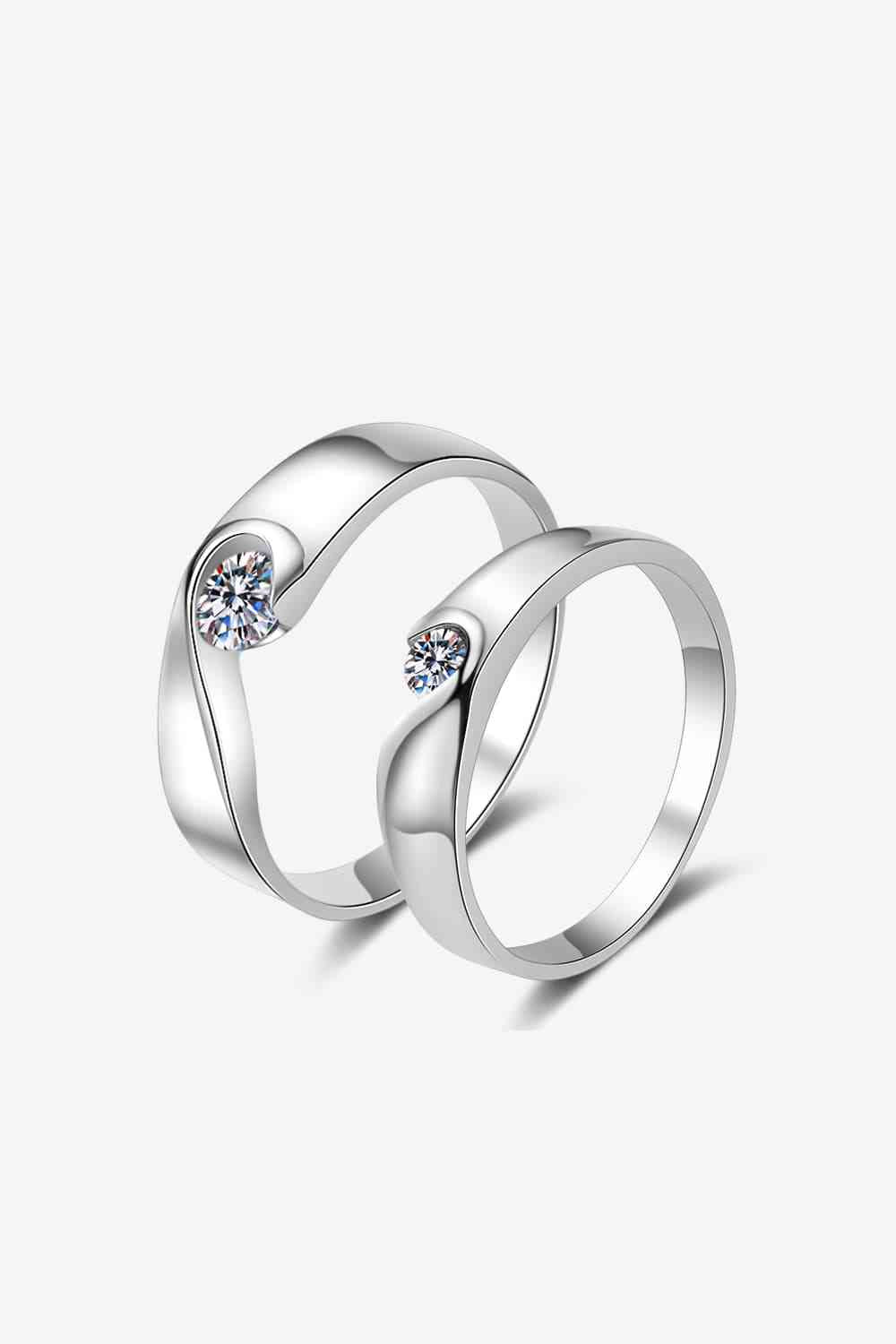 Moissanite Rhodium-Plated Ring Men/Women's - Tigbuls Variety Fashion