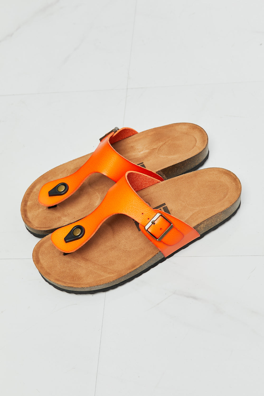 MMShoes Drift Away T-Strap Flip-Flop in Orange - Tigbul's Fashion