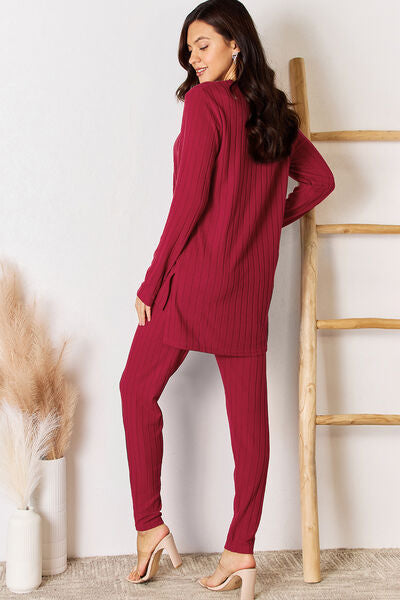 Casual Long Sleeve Top and Pants Set - Tigbuls Variety Fashion