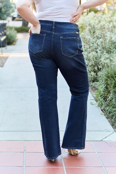 Dark Blue Slim Bootcut Jeans Size 1 to 3XL - Tigbuls Variety Fashion