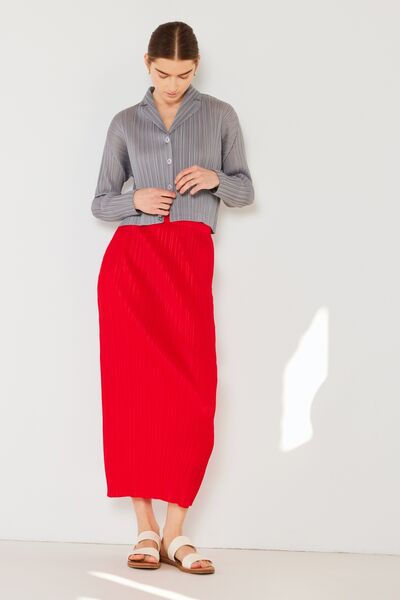 Pleated Midi Pencil Skirt - Tigbuls Variety Fashion