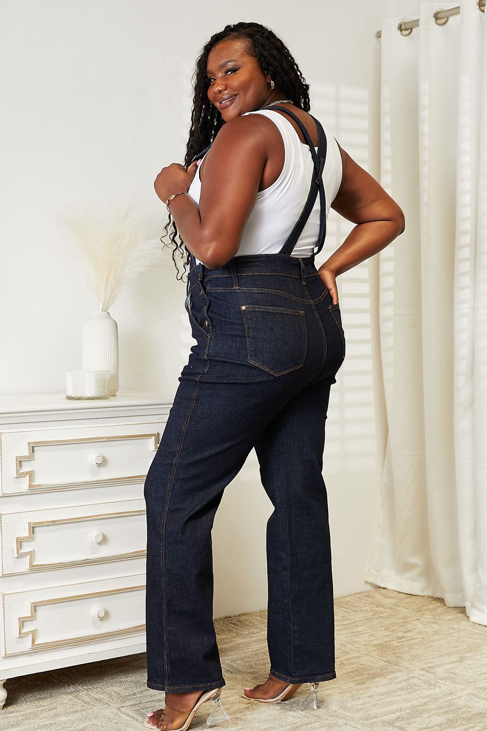 Judy Blue Full Size High Waist Classic Denim Overalls - Tigbuls Fashion