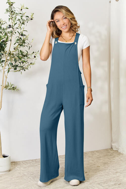 Wide Strap Overall with Pockets - Tigbuls Variety Fashion
