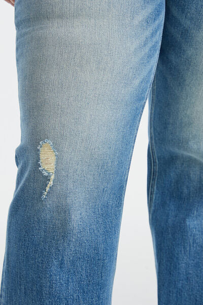 BAYEAS Full Size Ultra High-Waist Gradient Bootcut Jeans - Tigbuls Variety Fashion