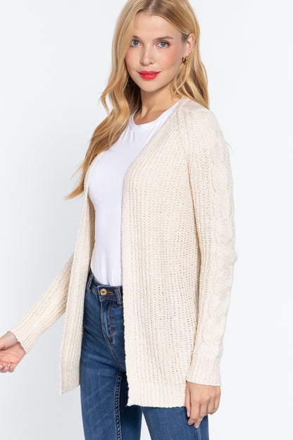 Long Slv Open Front Sweater Cardigan - Tigbuls Variety Fashion