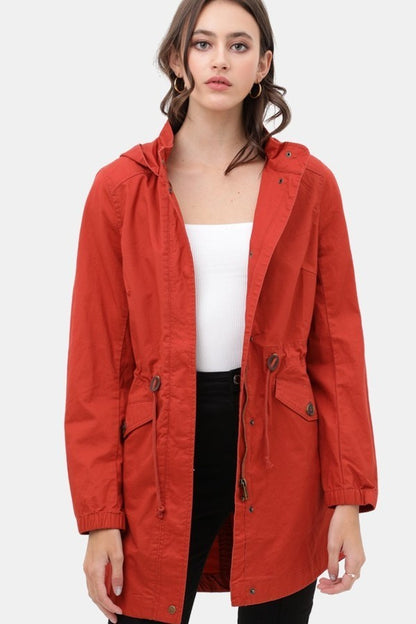 Long Line Hooded Utility Anorak Jacket Coat - Tigbuls Variety Fashion