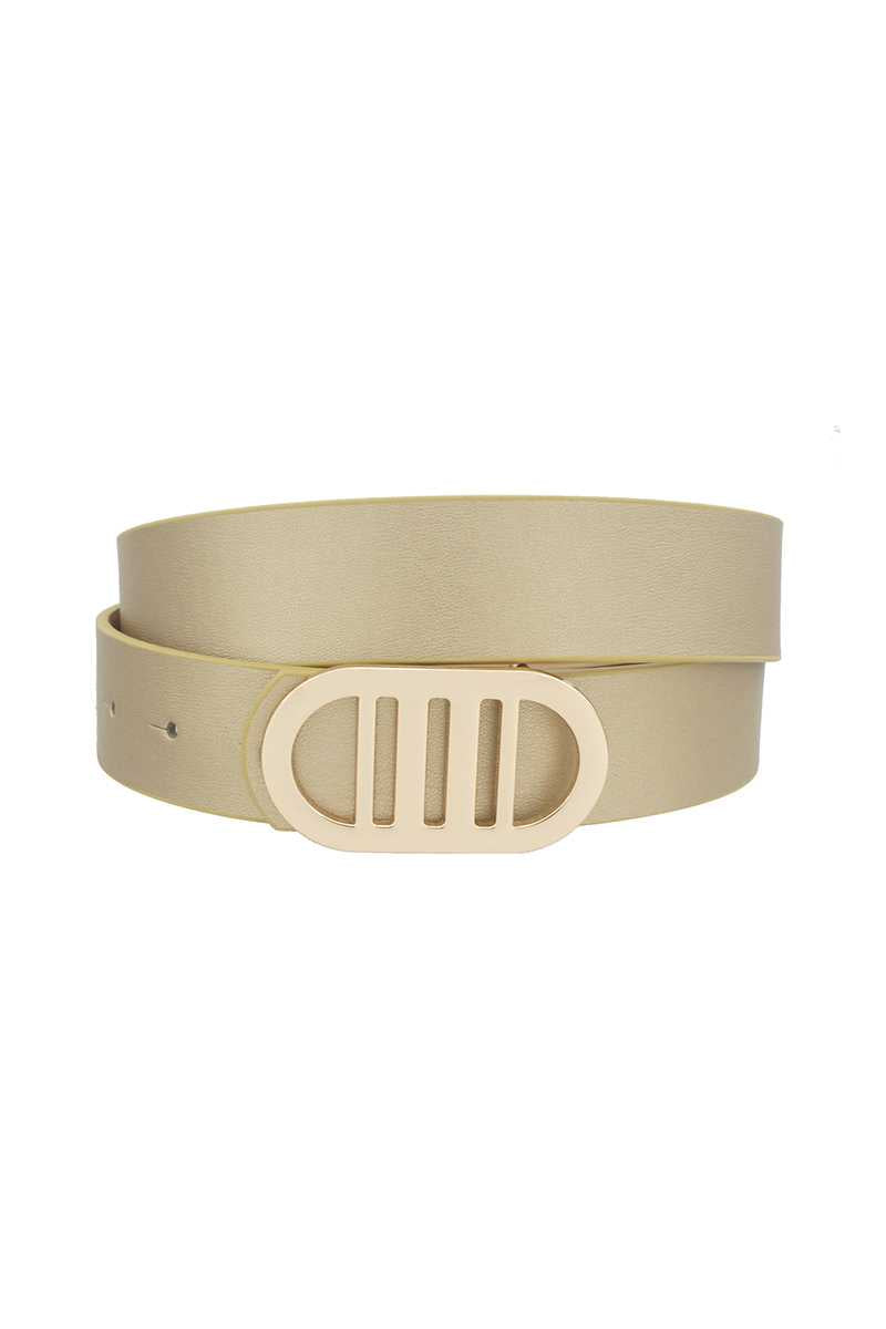 Modern Gridded Oval Standard Belt - Tigbuls Variety Fashion