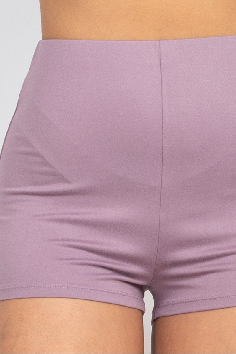 Scoop Buttoned Full Cami Top & Mini Shorts Set - Tigbul's Fashion