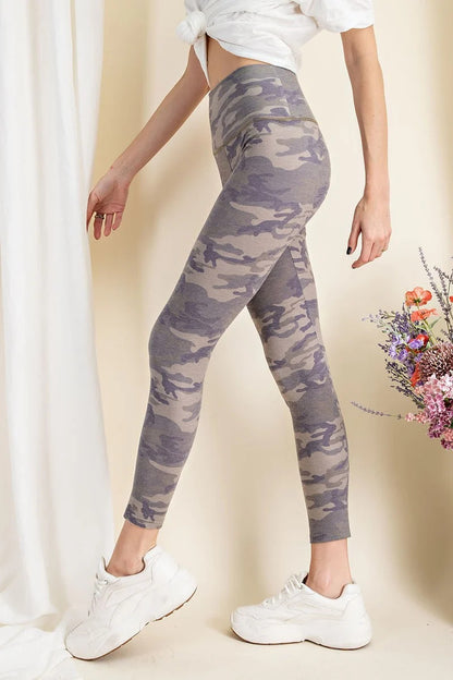 Camouflage Printed Rayon Spandex Leggings - Tigbuls Variety Fashion