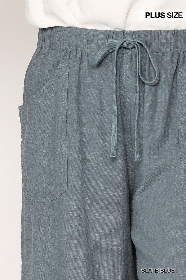 Frayed Wide Leg Pants With Pockets - Tigbuls Variety Fashion