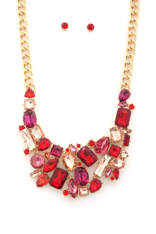 Rhinestone Statement Necklace - Tigbuls Variety Fashion