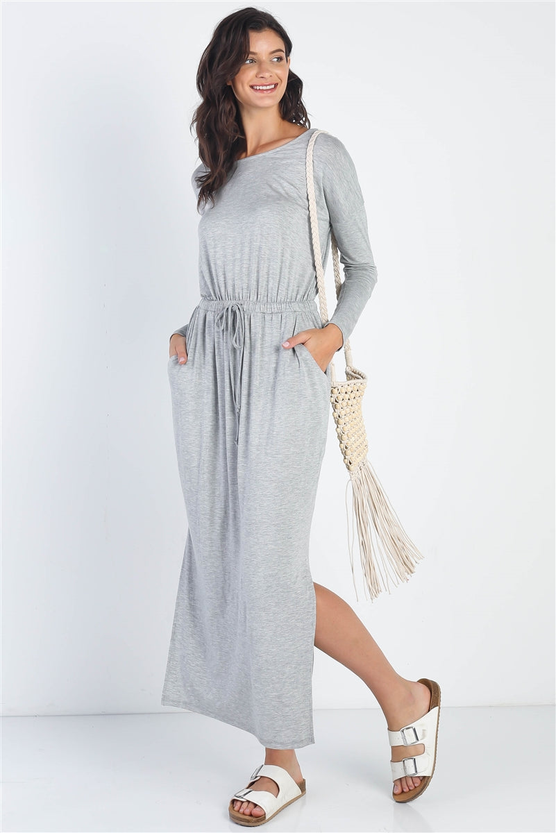 Midi Sleeve Basic Maxi Dress - Tigbuls Variety Fashion
