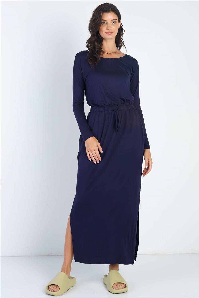 Midi Sleeve Basic Maxi Dress - Tigbuls Variety Fashion