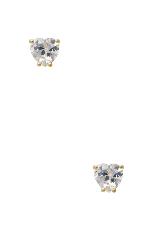 Heart 8mm Crystal Stud Earring - Tigbuls Variety Fashion