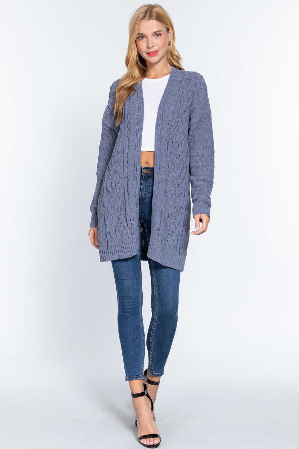 Chenille Sweater Cardigan - Tigbul's Fashion