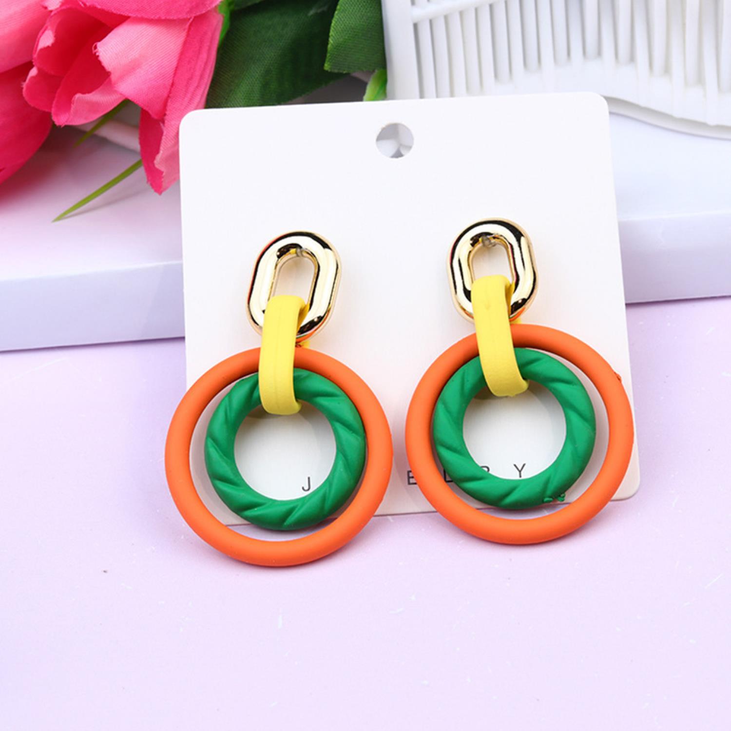 Smooth Texture Round Dangle Earrings - Tigbul's Fashion