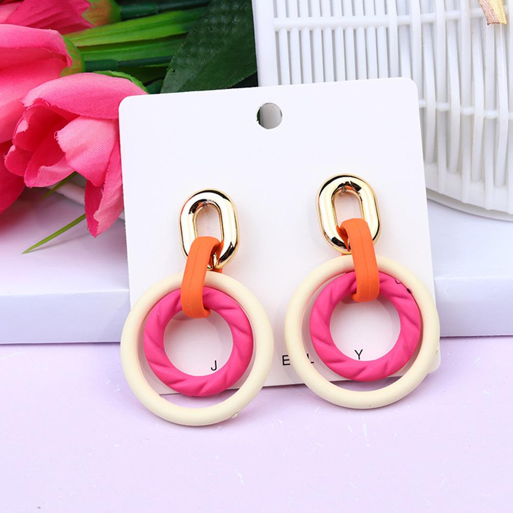 Smooth Texture Round Dangle Earrings - Tigbul's Fashion