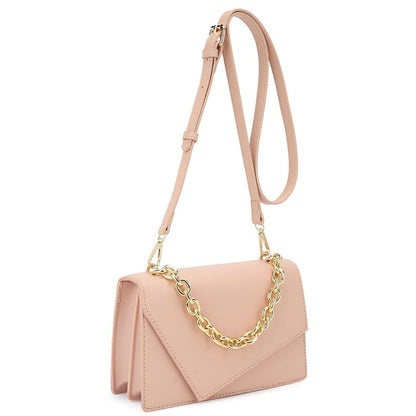 Smooth Plain Chain Link Crossbody Bag - Tigbul's Fashion