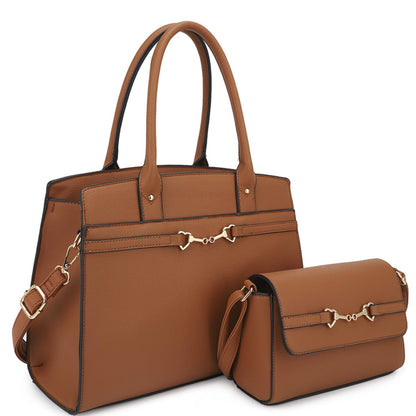 Handle Satchel & Crossbody Bag Set | Tigbuls Variety Fashion