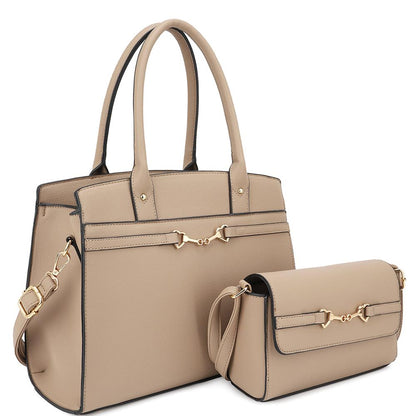 Handle Satchel & Crossbody Bag Set | Tigbuls Variety Fashion