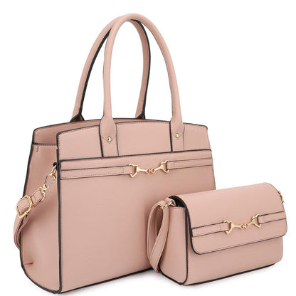 Handle Satchel & Crossbody Bag Set | Tigbuls Variety Fashion