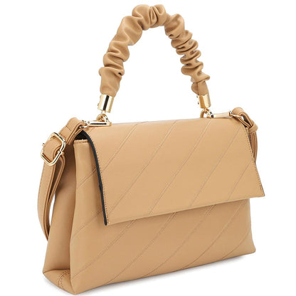 Fashion Smooth Pattern Wrinkle Handle Crossbody Bag - Tigbul's Fashion