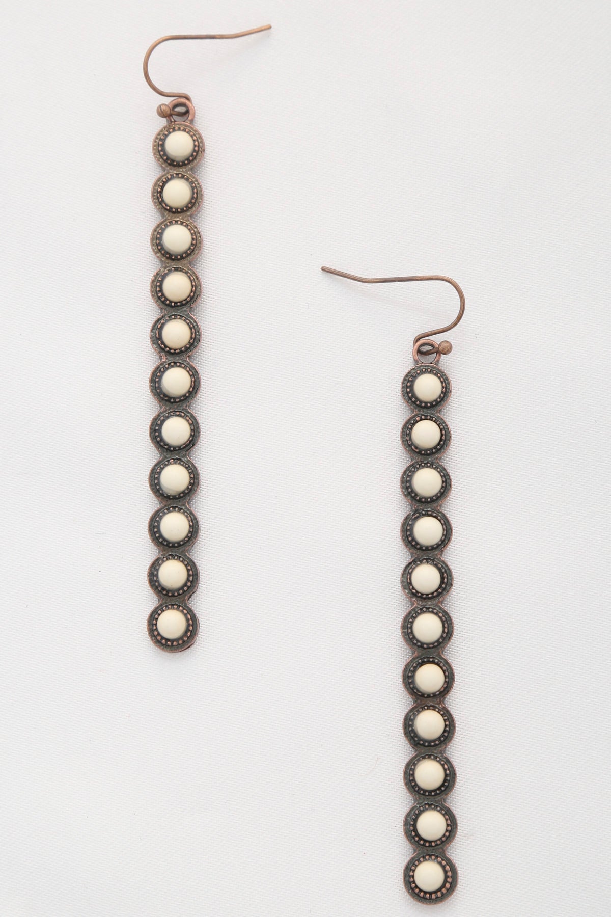 Rodeo Western Round Bead Pattern Metal Dangle Earring - Tigbul's Fashion
