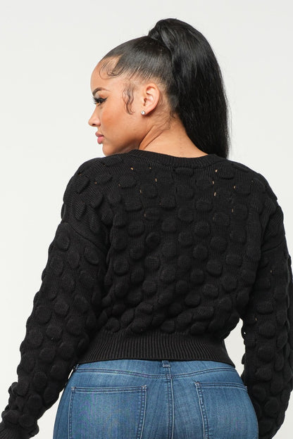 Checker Sweater Top - Tigbuls Variety Fashion