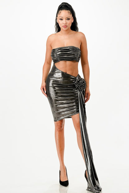 Metallic Sexy Dress - Tigbuls Variety Fashion