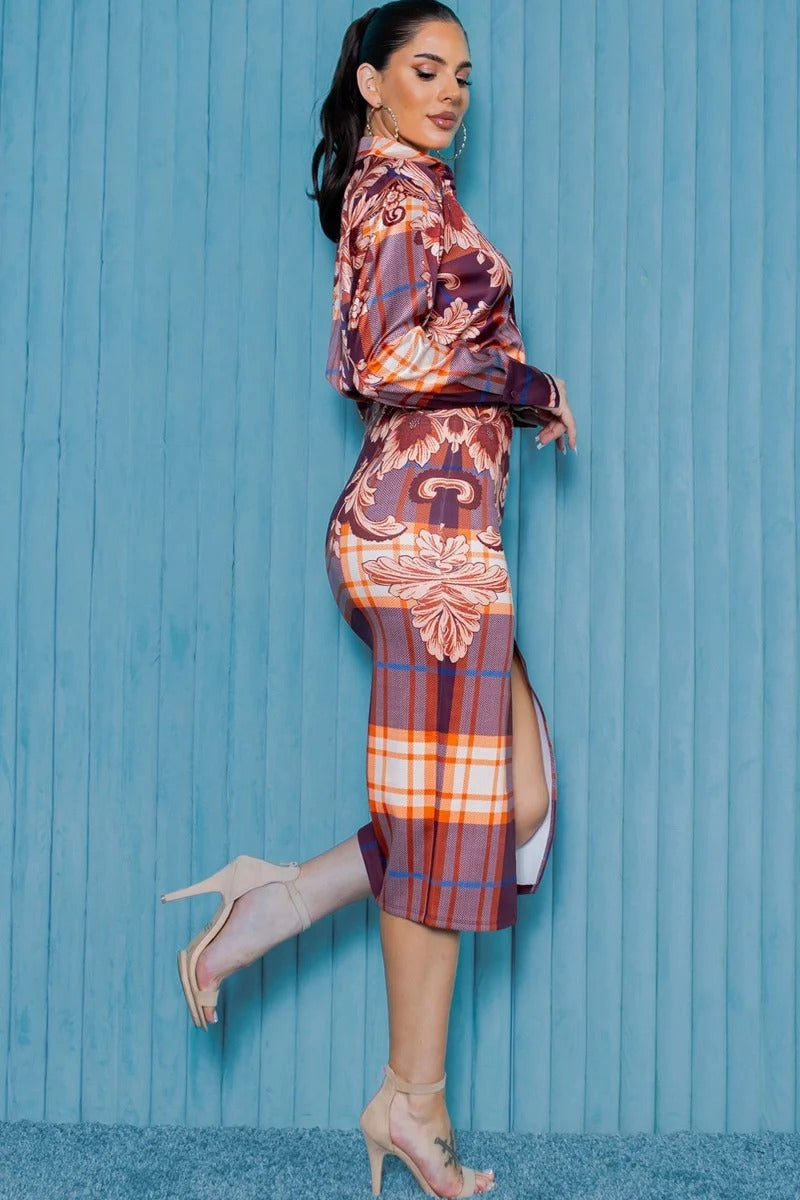 Satin Blouse With Skirt Set - Tigbuls Variety Fashion
